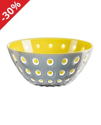 Bol gri/galben din acril, 25 cm, colectia Le Murrine - GUZZINI